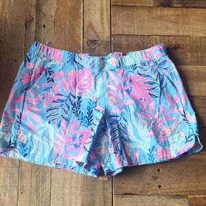 Lilly Pulitzer Youve Been Spotted Tropical Bright Pull On Shorts Size M